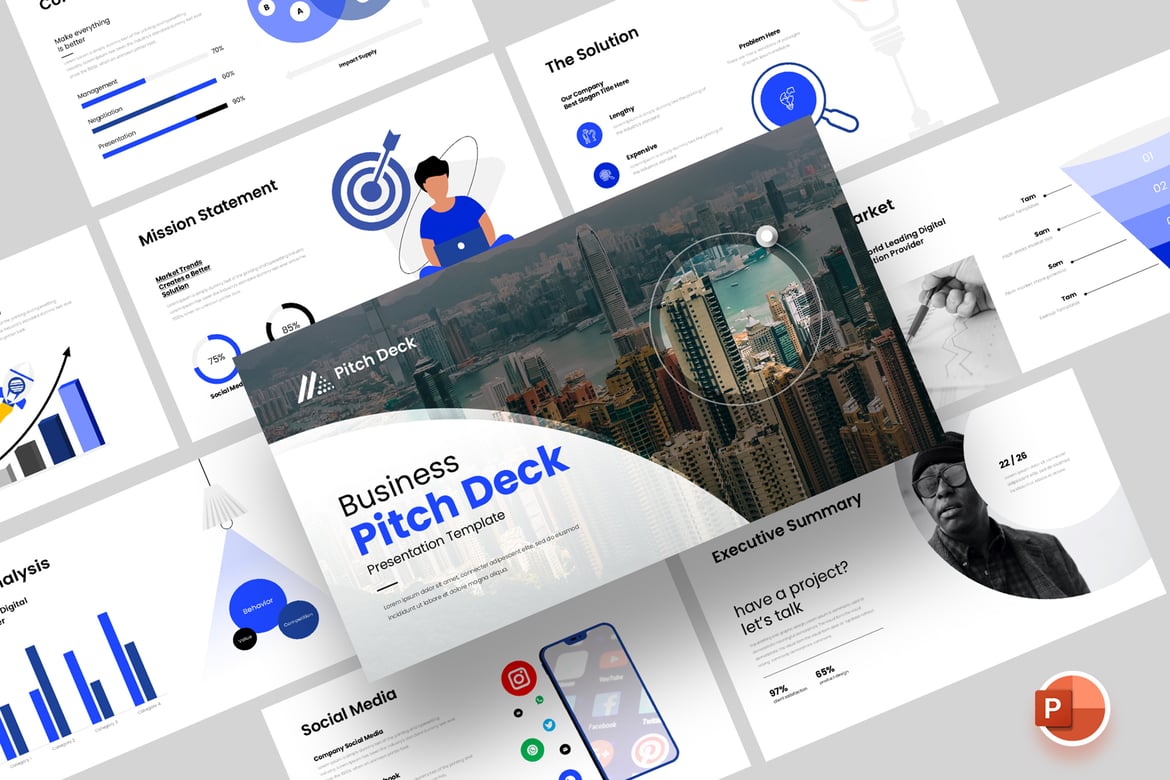 Template PowerPoint Pitch Deck yang Menarik dan Profesional