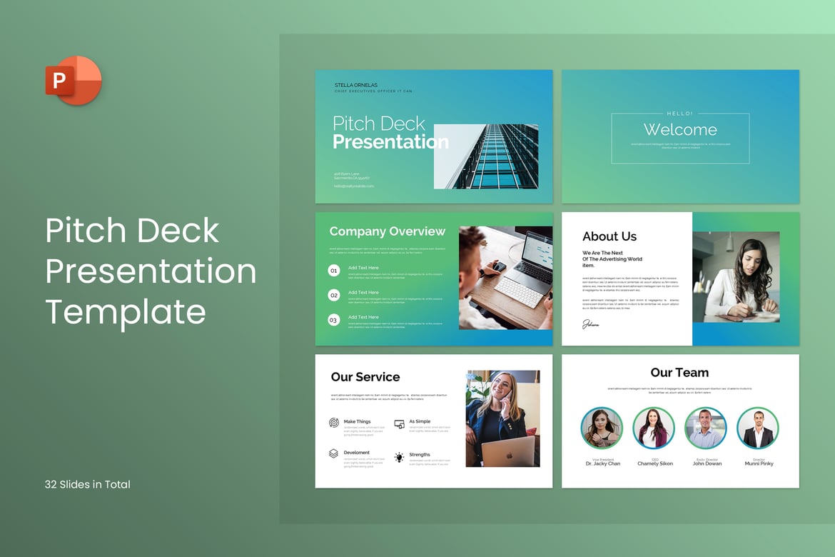 Template PowerPoint Presentasi Pitch Deck yang Menarik dan Profesional