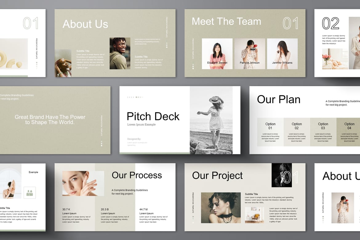 Template Presentasi PowerPoint Pitch Deck yang Kreatif dan Modern