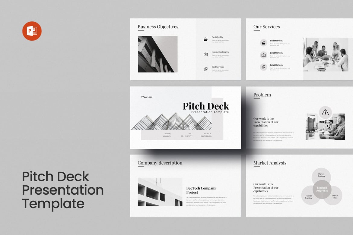 Template Presentasi PowerPoint Pitch Deck yang Profesional dan Menarik