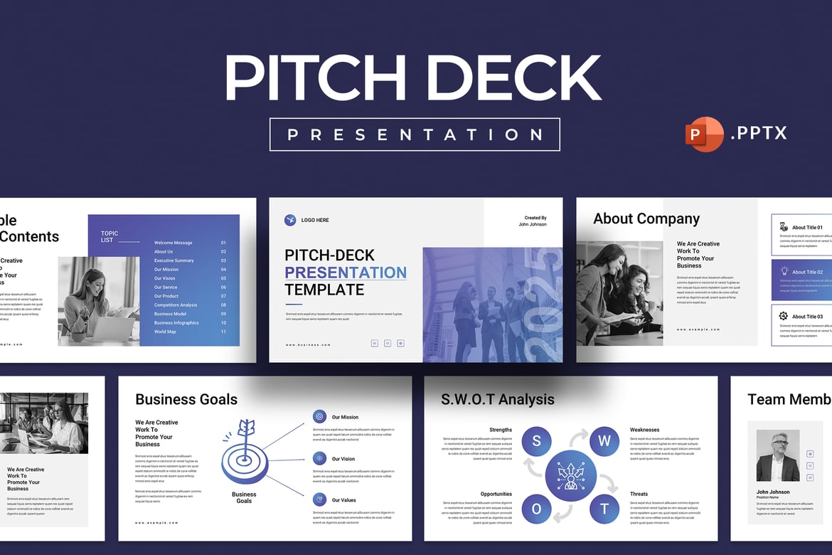Template PowerPoint Presentasi Pitch Deck yang Menarik dan Profesional