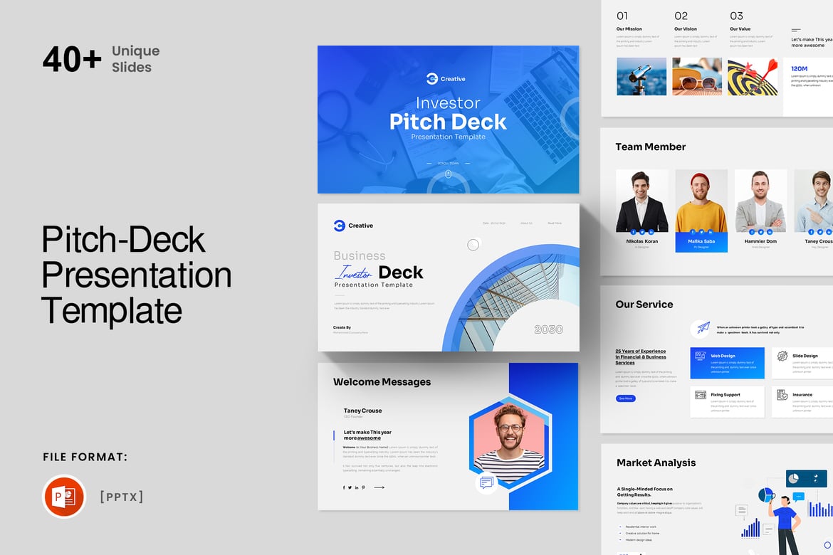 Template Presentasi PowerPoint Pitch-Deck yang Menarik dan Profesional