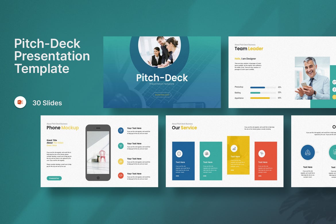 Template Presentasi PowerPoint Pitch-Deck yang Menarik dan Profesional