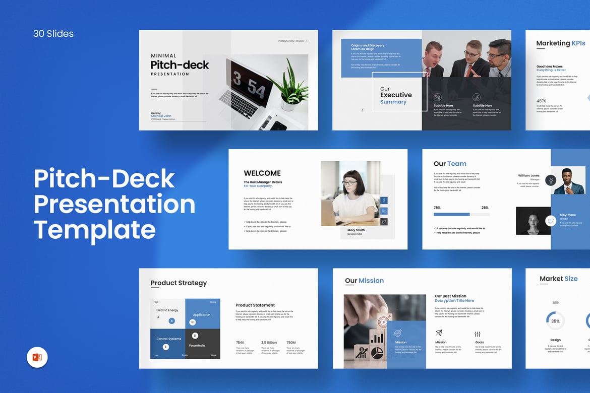 Template Presentasi PowerPoint Pitch-Deck yang Menarik dan Profesional