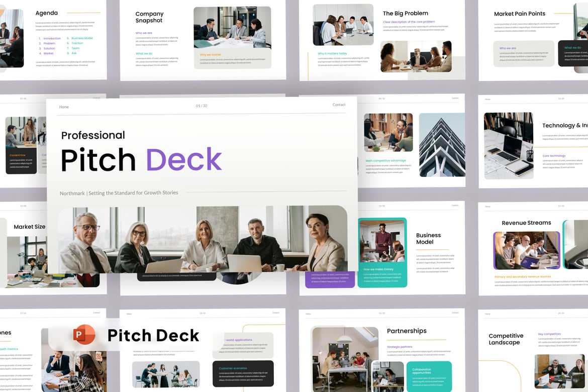 Template Presentasi Pitch Deck Profesional untuk Startup