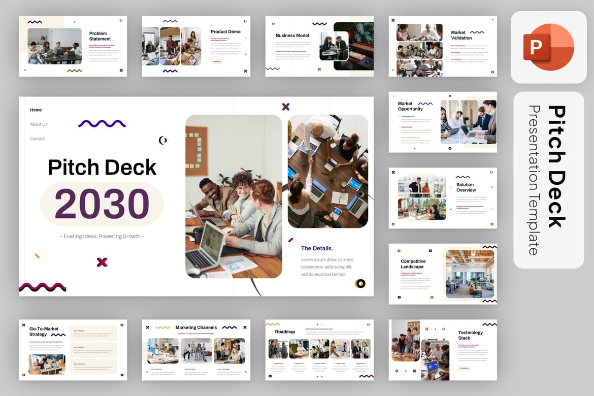 Template Presentasi Pitch Deck - PowerPoint yang Menarik