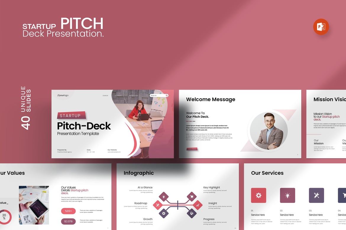 Template Presentasi Pitch Deck Profesional untuk Startup