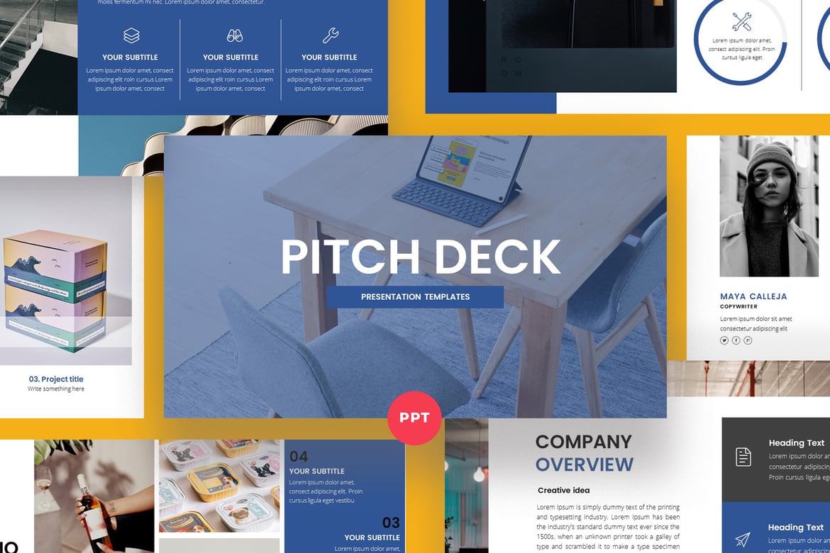 Template Presentasi PowerPoint PITCH DECK yang Menarik