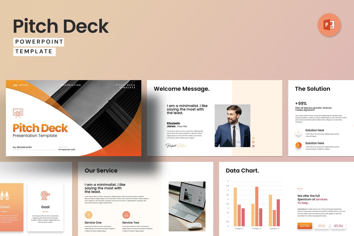 Template Presentasi Pitch Deck Profesional dalam PowerPoint