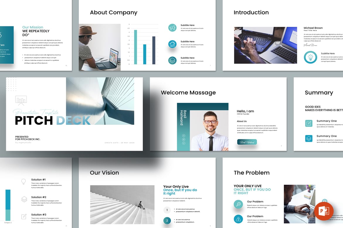 Template Presentasi PowerPoint Pitch Deck yang Profesional dan Menarik
