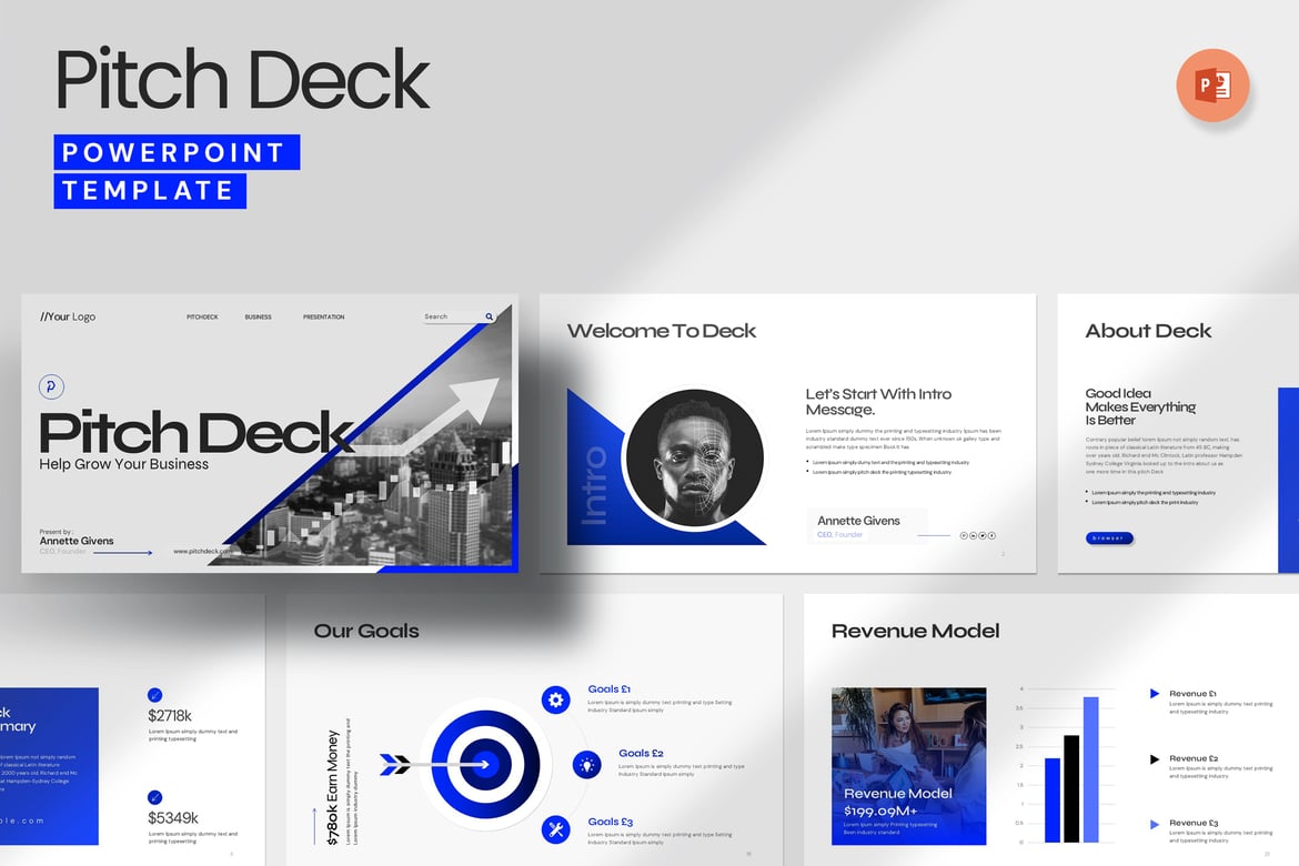 Template Presentasi PowerPoint Pitch Deck Profesional