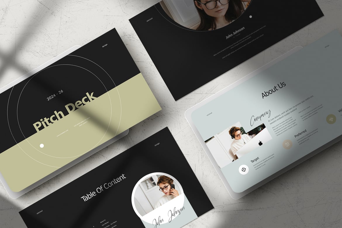 Template PowerPoint Pitch Deck Menarik dan Profesional