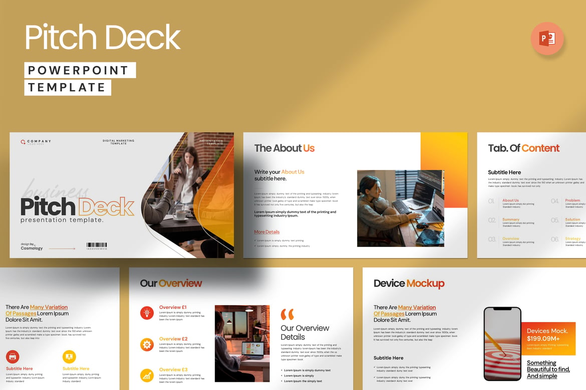 Template Presentasi PowerPoint Pitch Deck yang Menarik dan Profesional