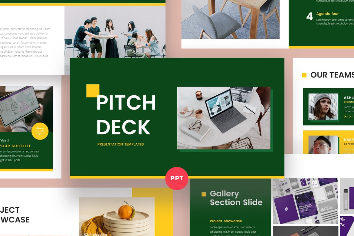 Template Presentasi PowerPoint PITCH DECK Modern dan Menarik