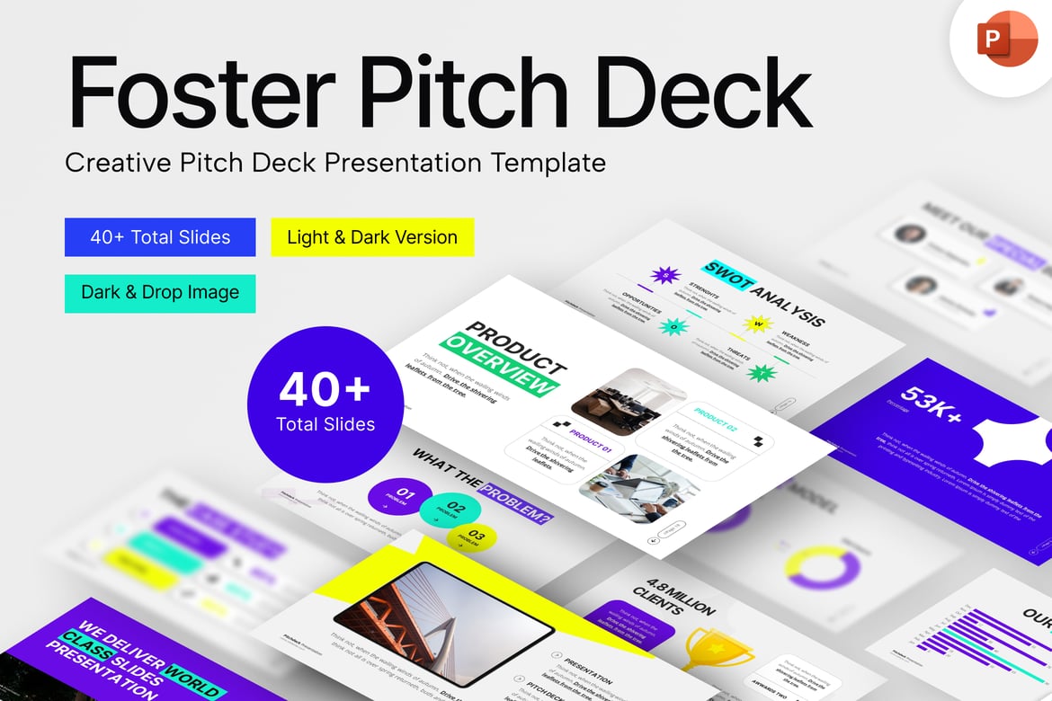Template Presentasi PowerPoint Pitch Deck yang Menarik