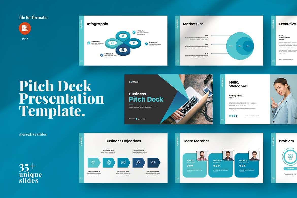 Template PowerPoint Presentasi Pitch Deck yang Menarik