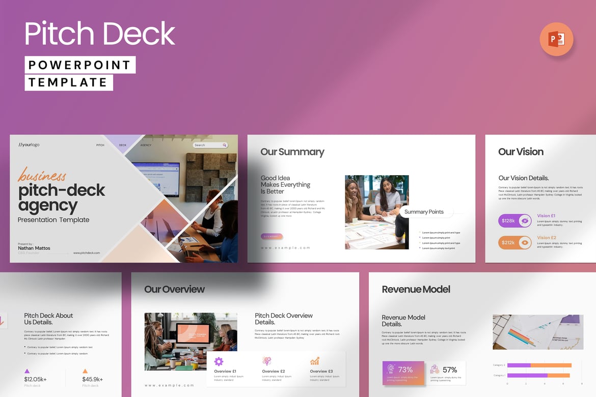 Template Presentasi PowerPoint Pitch Deck yang Menarik dan Profesional