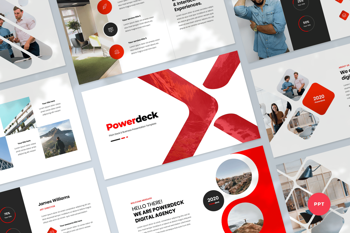 Template Presentasi PowerPoint Modern untuk Pitch Deck