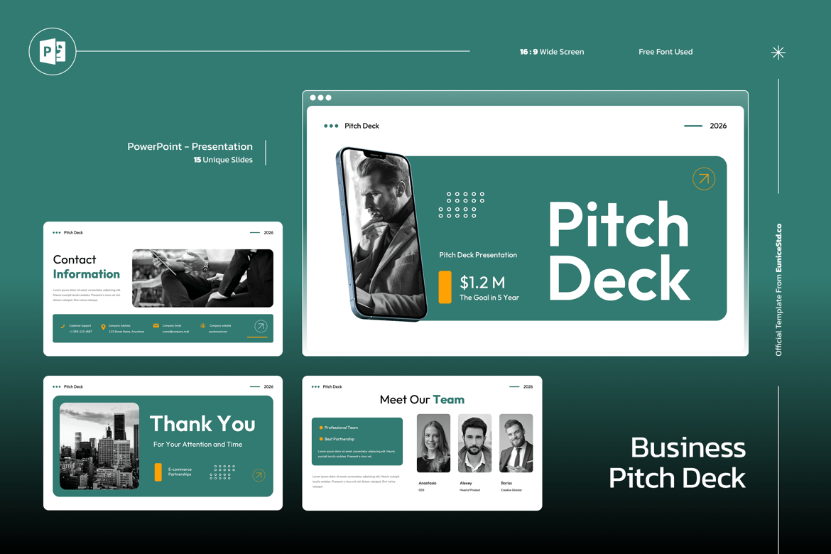 Template Presentasi Pitch Deck Powerpoint yang Menarik