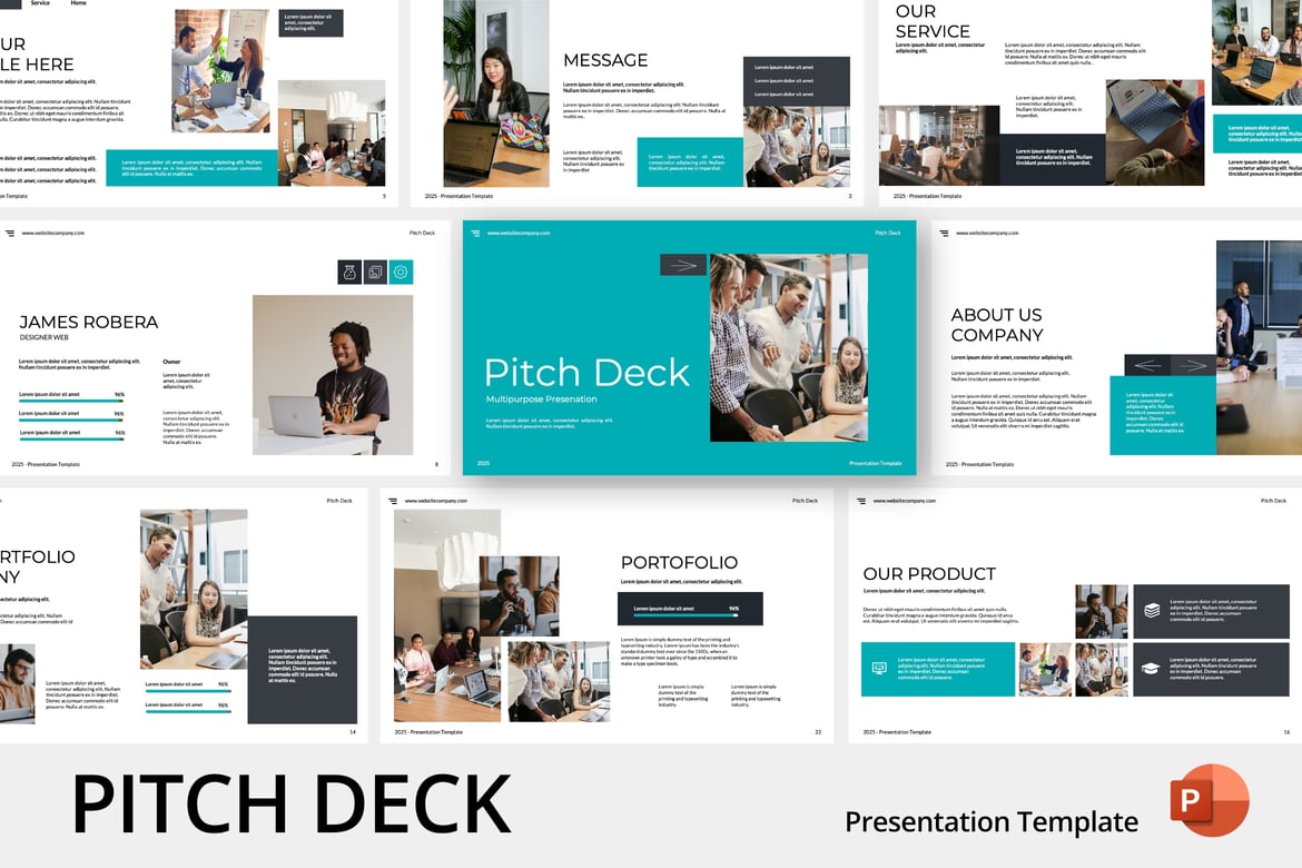 Template Presentasi PowerPoint Pitch Deck yang Menarik