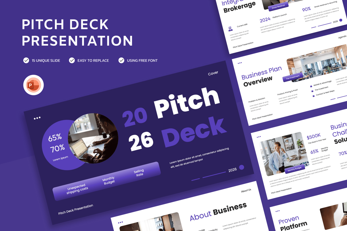 Template Powerpoint Pitch Deck yang Menarik dan Serbaguna