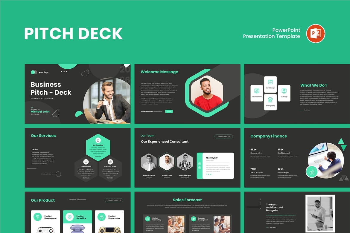Template PowerPoint Pitch Deck yang Menarik dan Profesional