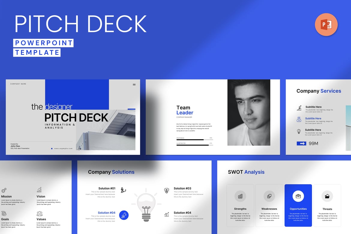 Template Presentasi Pitch Deck PowerPoint yang Modern dan Profesional