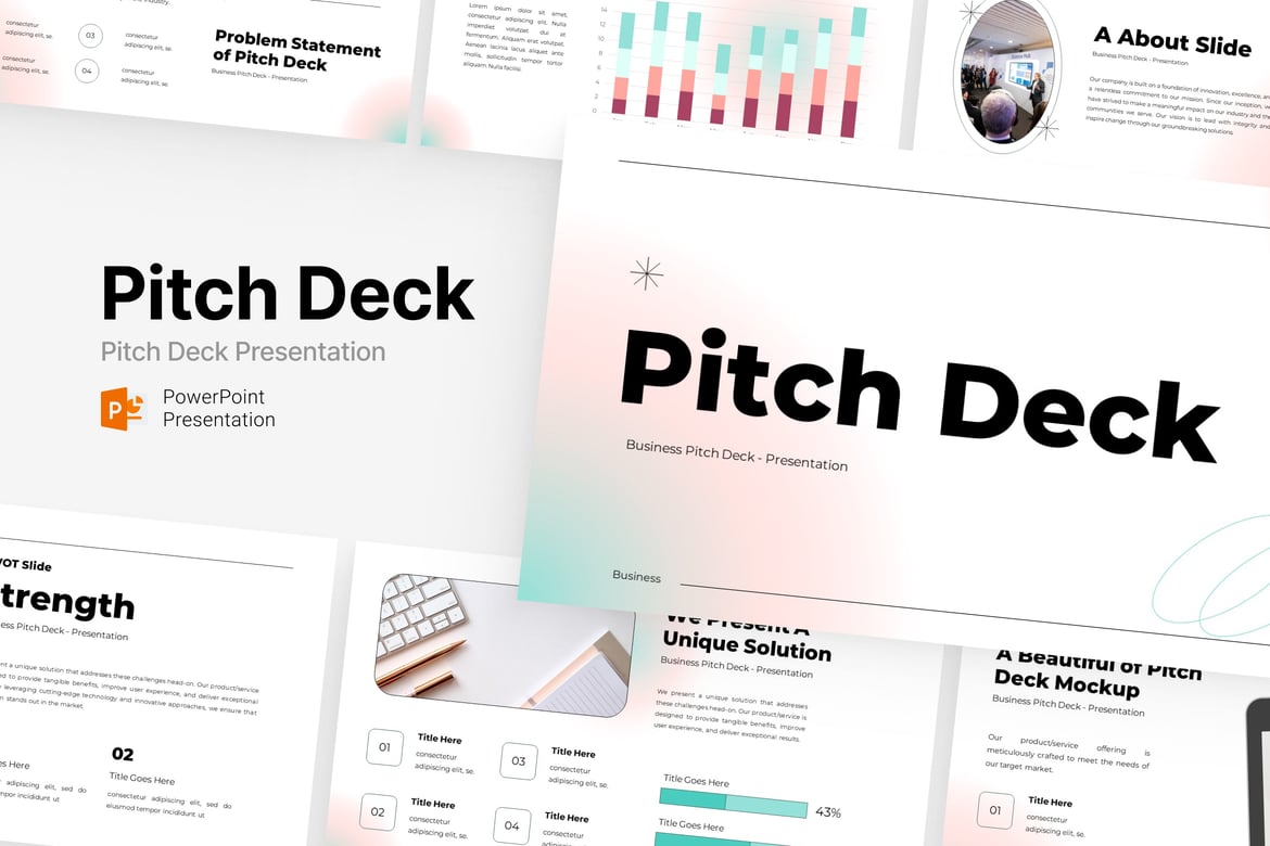 Template Presentasi PowerPoint untuk Pitch Deck yang Menarik
