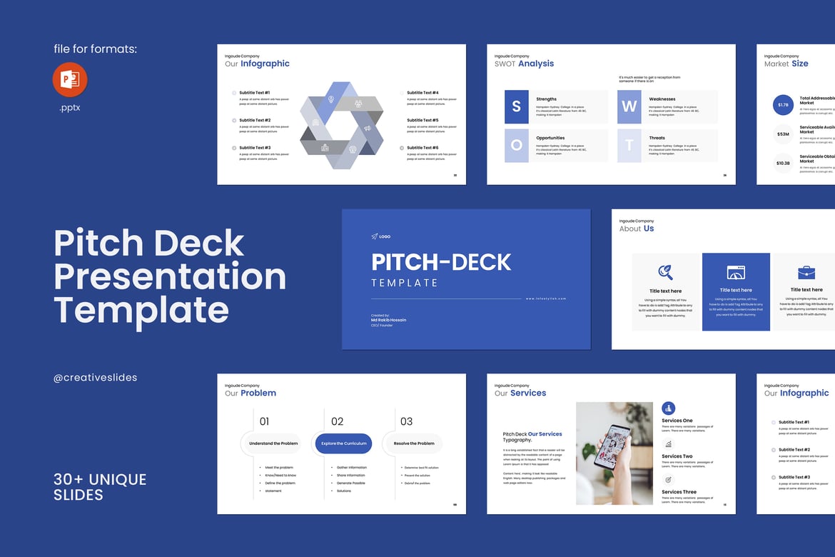 Template Presentasi PowerPoint Pitch Deck yang Menarik dan Profesional