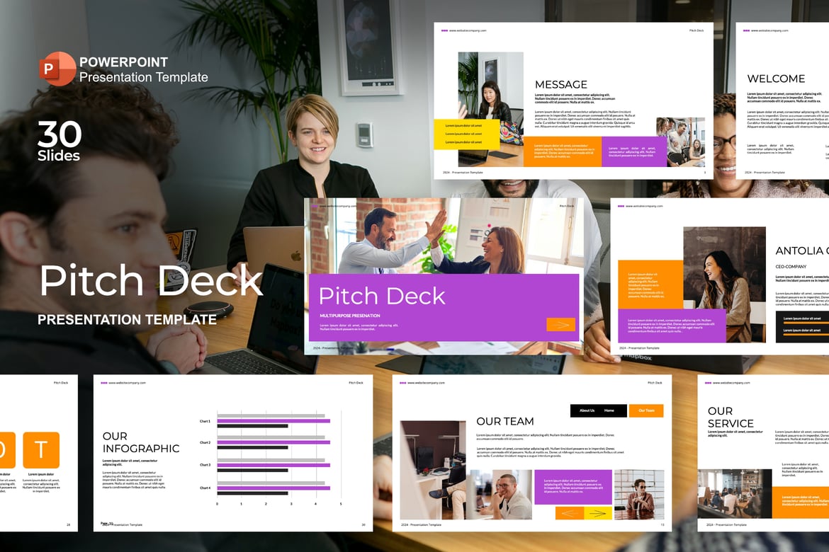 Template PowerPoint Pitch Deck yang Elegan dan Serbaguna