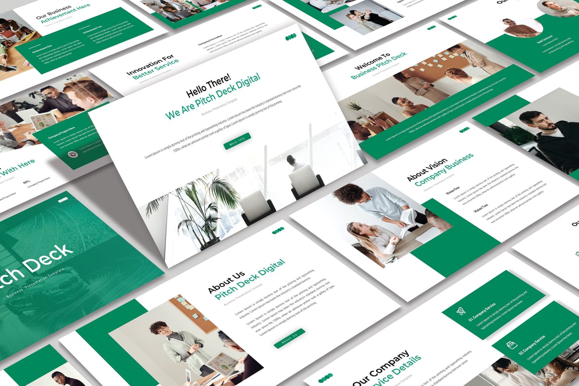 Template Presentasi PowerPoint PITCH DECK yang Menarik