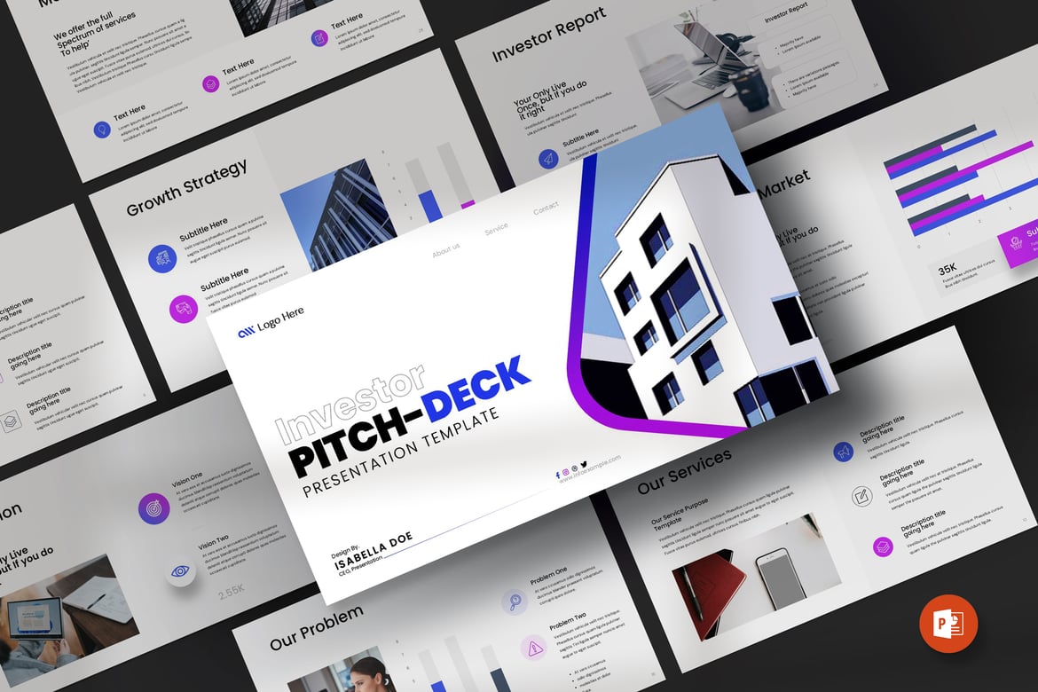Template Presentasi PowerPoint Pitch Deck yang Menarik