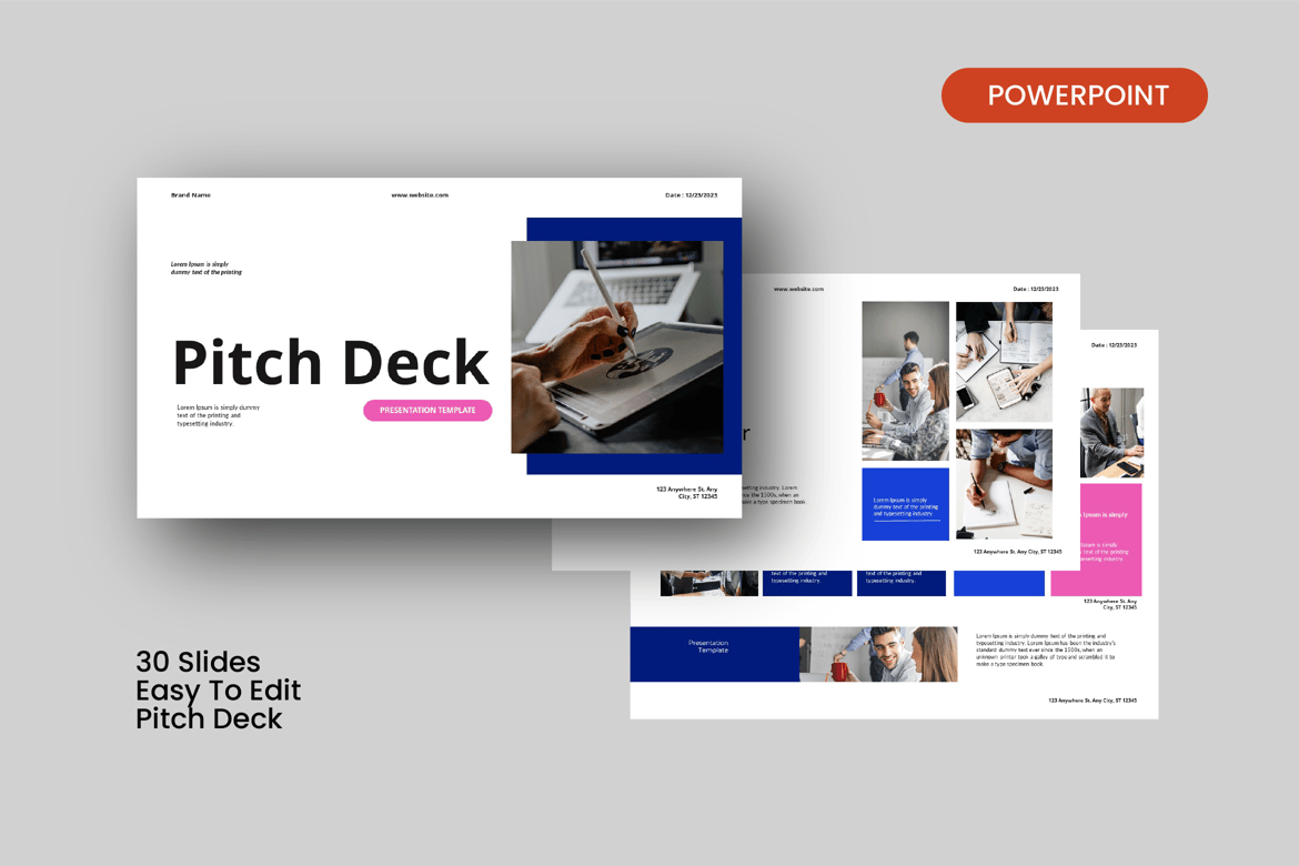 Template PowerPoint Pitch Deck yang Modern dan Elegan