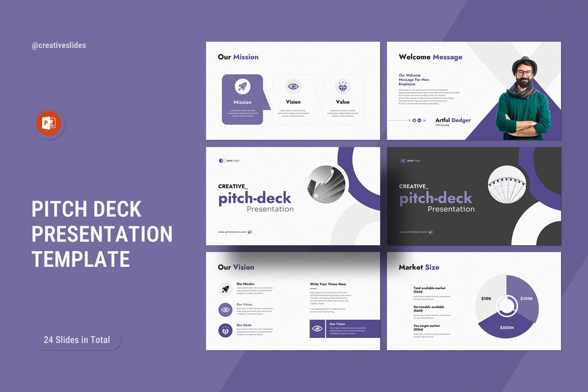 Template PowerPoint Presentasi Pitch Deck yang Menarik