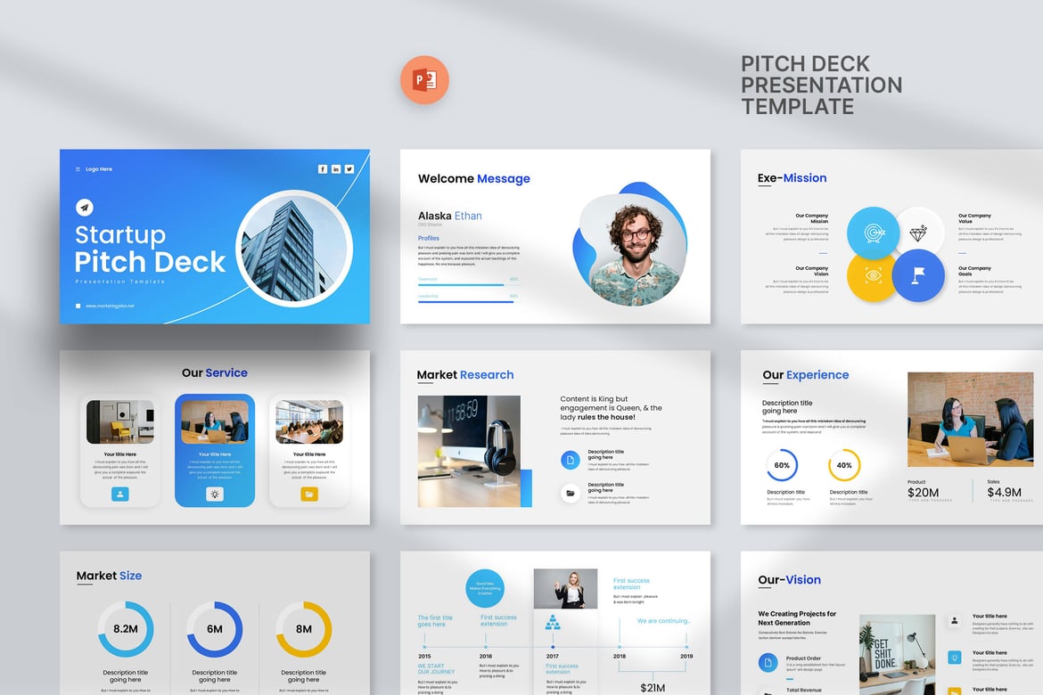 Template Presentasi PowerPoint untuk Pitch Deck yang Menarik
