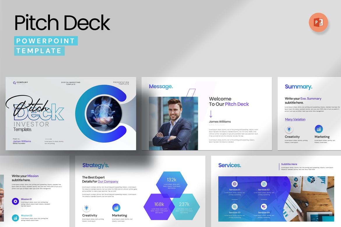 Template PowerPoint Pitch Deck Profesional dan Menarik