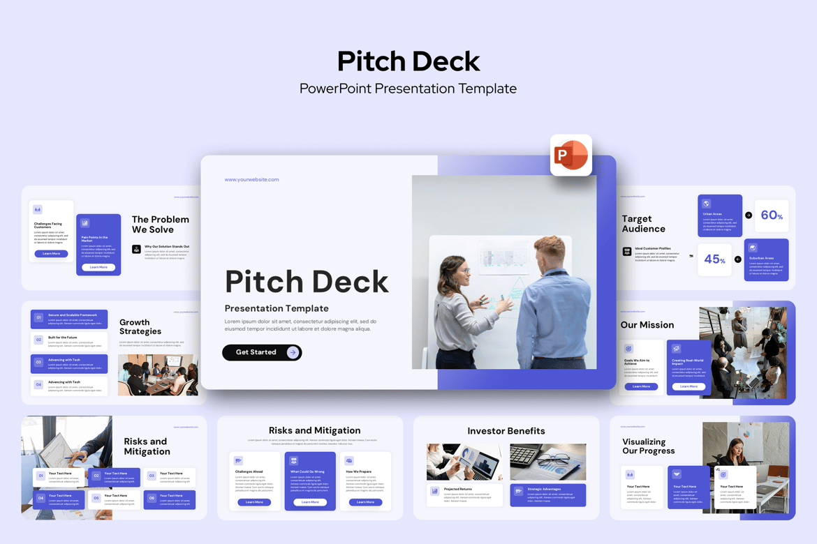 Template Presentasi PowerPoint untuk Pitch Deck yang Profesional