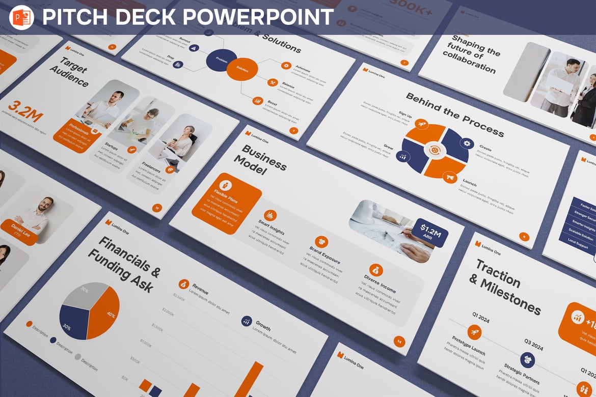 Template Presentasi Pitch Deck PowerPoint Modern dan Menarik