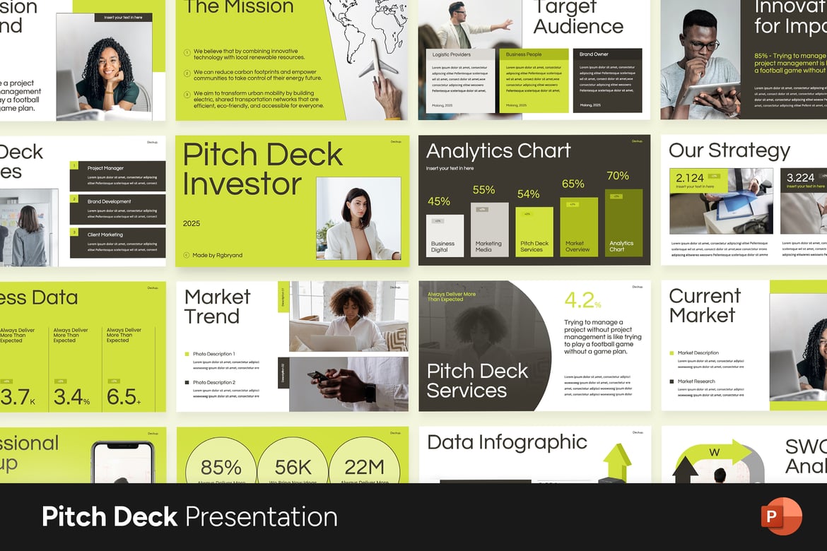 Template Presentasi PowerPoint Pitch Deck Profesional
