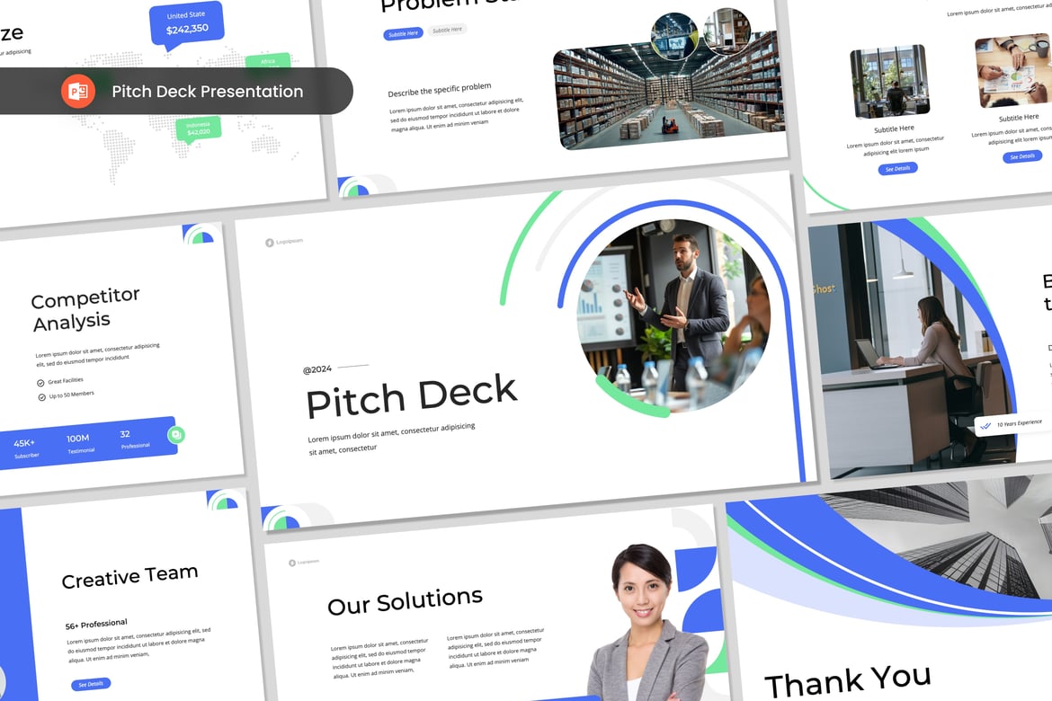 Template Presentasi Pitch Deck PowerPoint yang Menarik dan Profesional