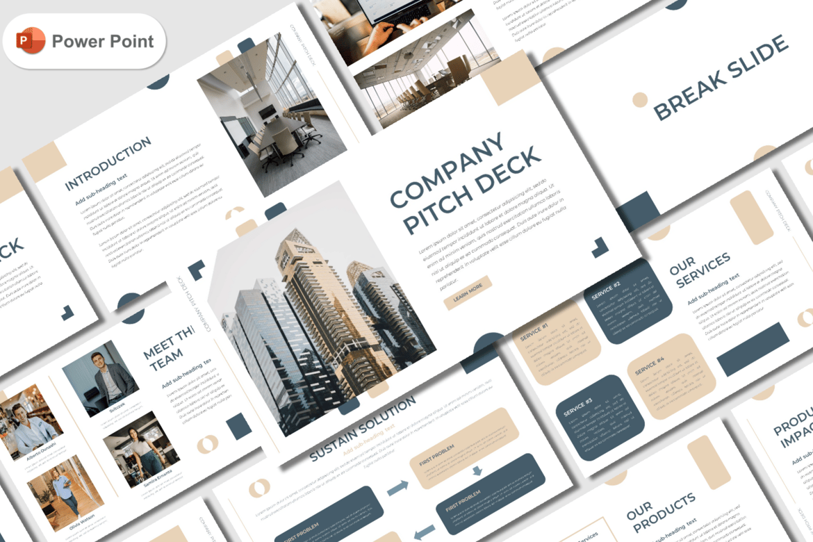 Template Presentasi Pitch Deck PowerPoint yang Menarik dan Profesional