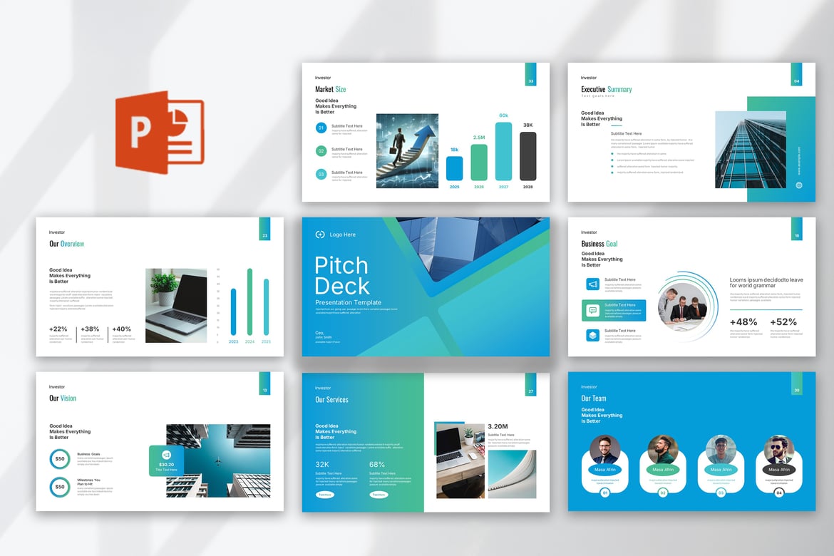 Template PowerPoint Pitch Deck yang Menarik dan Profesional