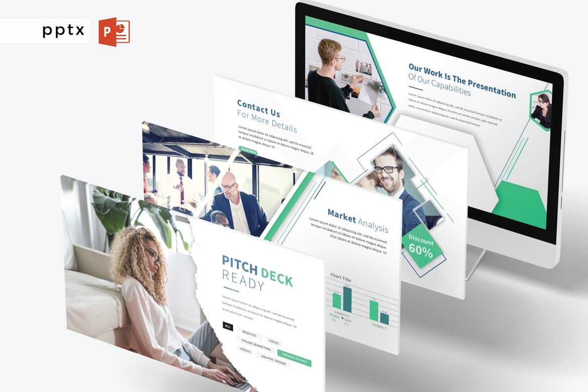 Template Presentasi PowerPoint Modern - PITCH DECK READY V332