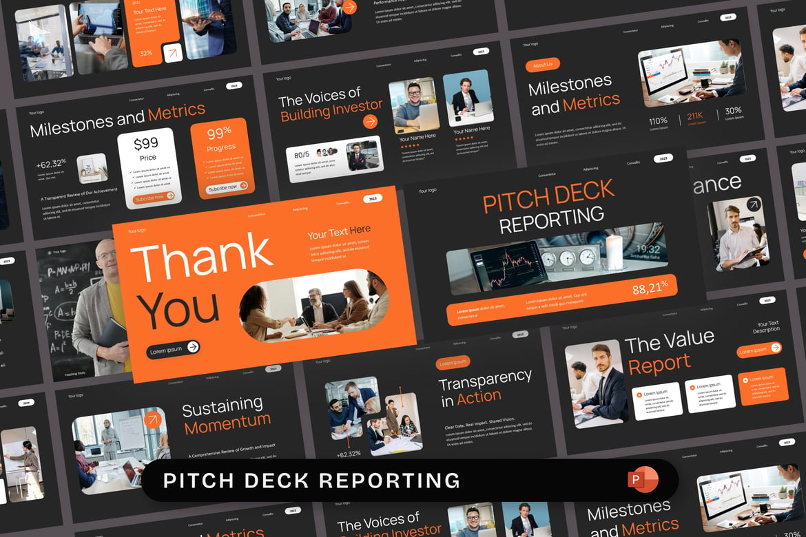 Template Presentasi PowerPoint untuk Pitch Deck yang Menarik