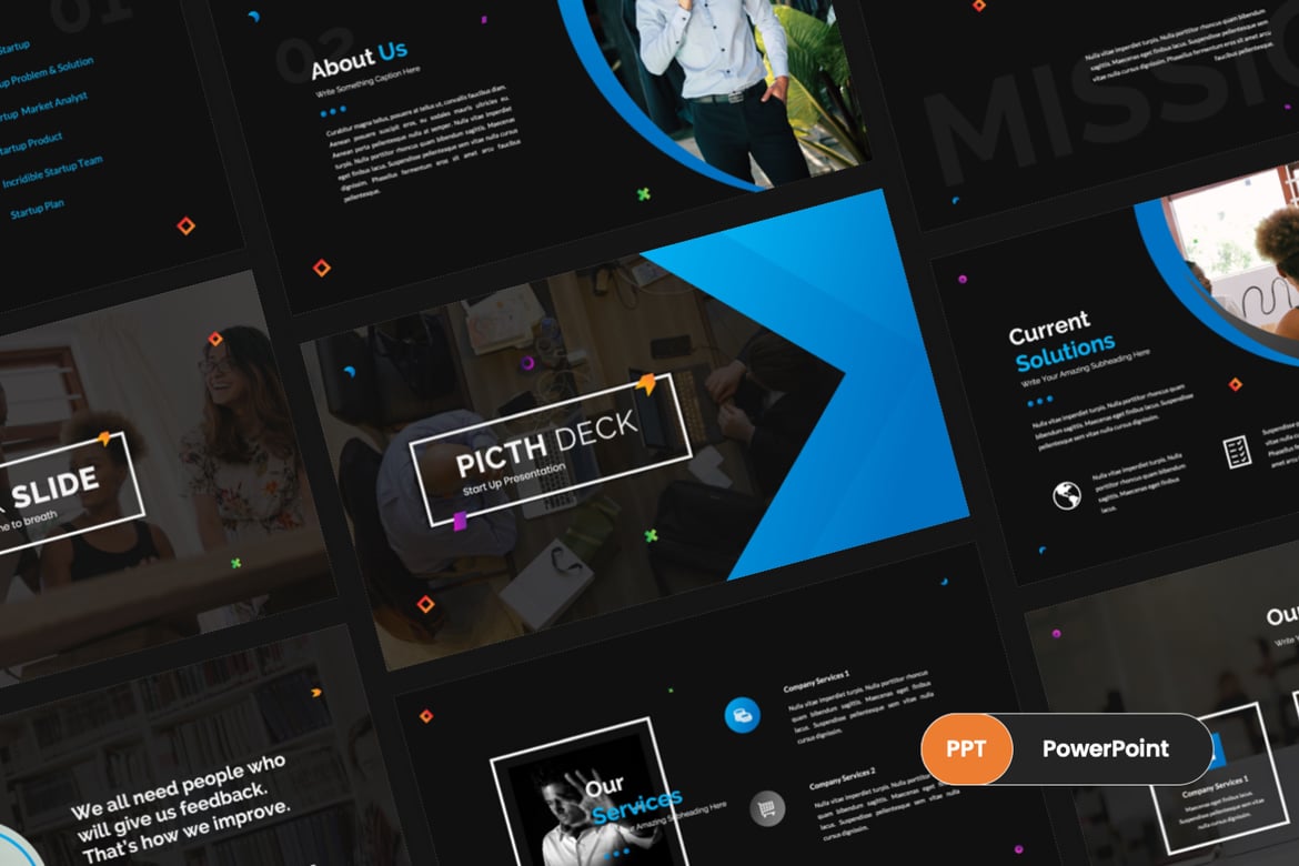 Template PowerPoint Pitch Deck - Solusi Presentasi Startup yang Menarik