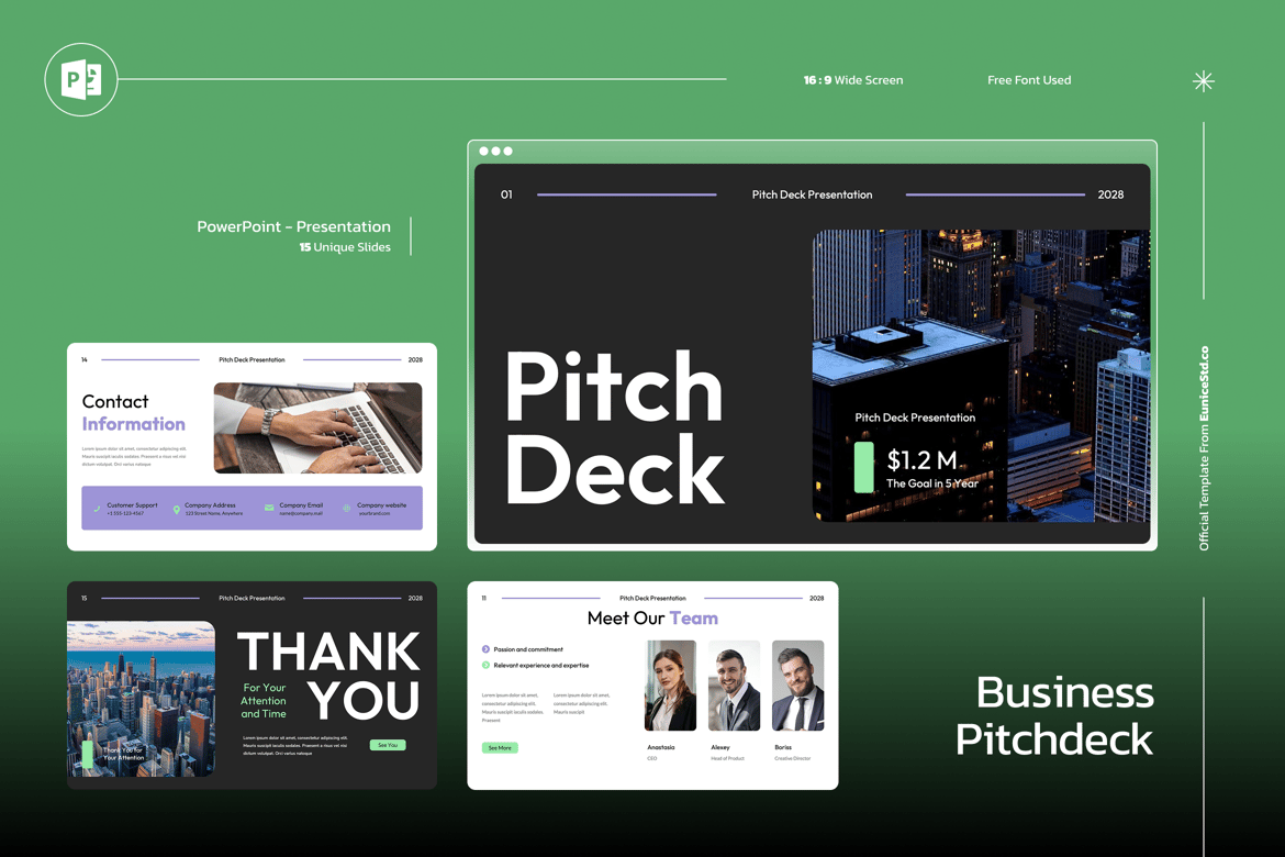 Template PowerPoint Pitchdeck yang Menarik dan Profesional