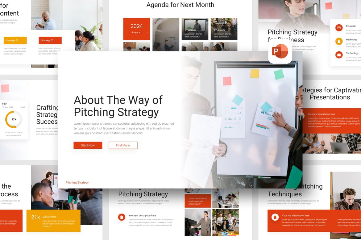 Template Presentasi Strategi Pitch yang Menarik dan Profesional