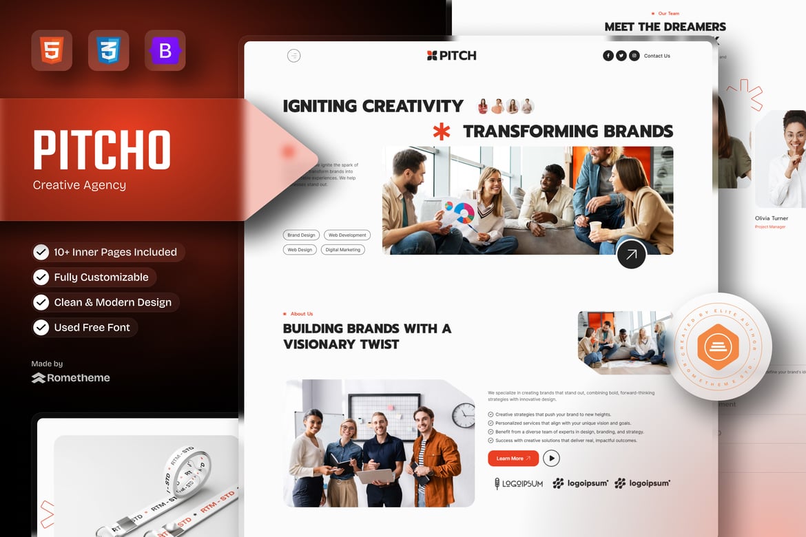 Pitcho - Template Website Kreatif untuk Desain Interior dan Arsitektur