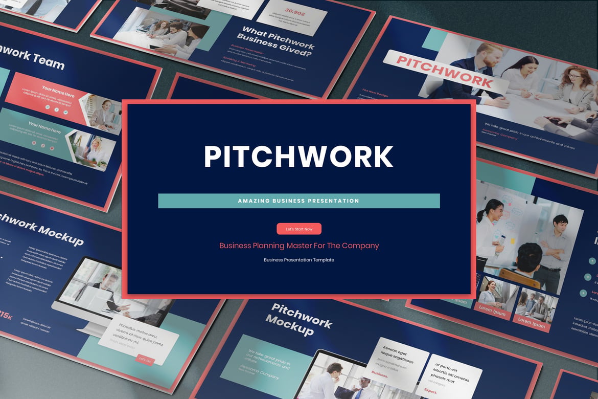 Template Presentasi Bisnis Pitchwork - PowerPoint yang Menarik