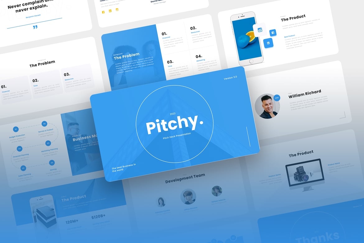 Template Presentasi Pitch Deck Pitchy - PowerPoint yang Menarik dan Profesional